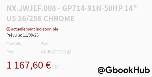 Acer Googlebook 14 G P714 91 N Fr Price