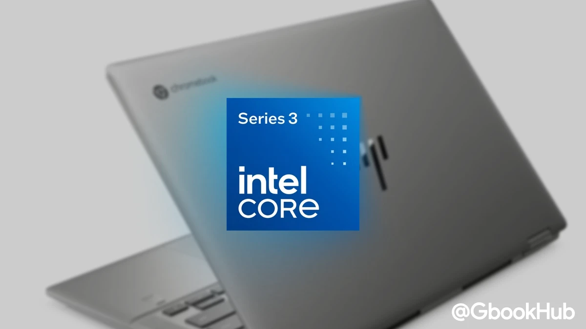 Hp Chromebook x360 14c With Intel Core Series 3 Logo