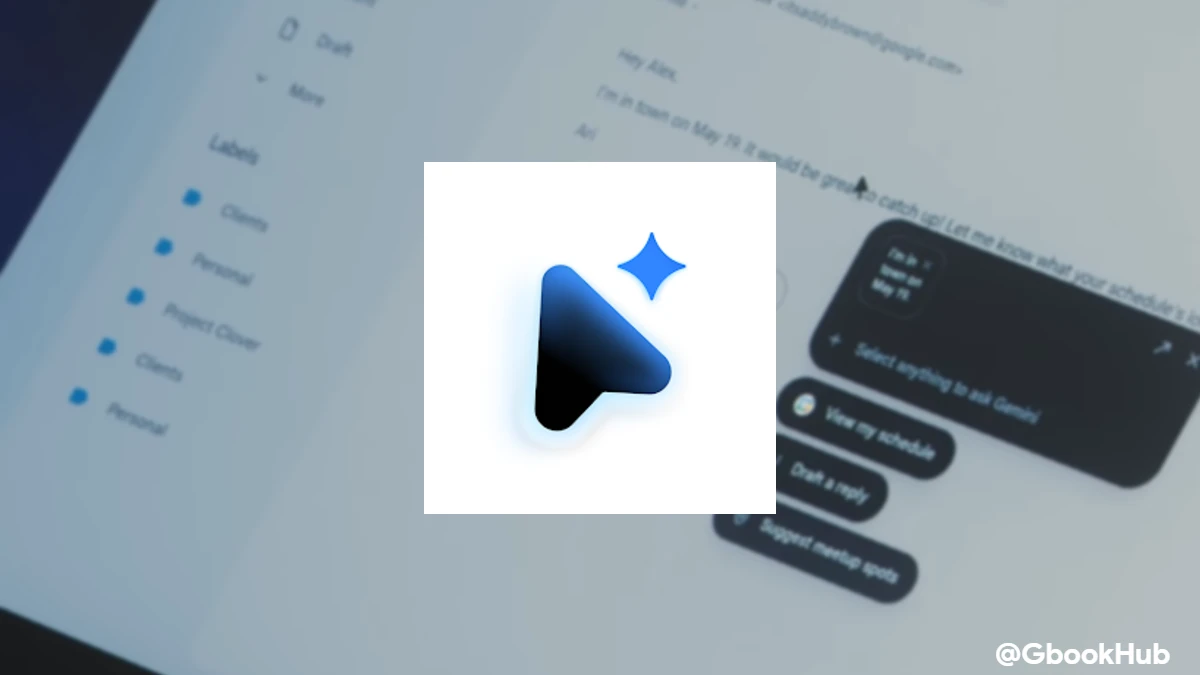 Magic pointer icon with googlebook