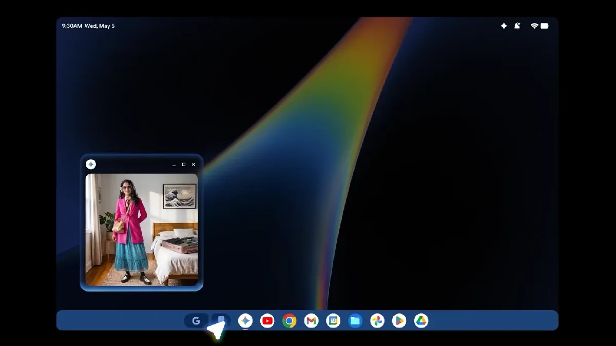 ノート PC 向けに設計された Googlebook のインターフェース画面