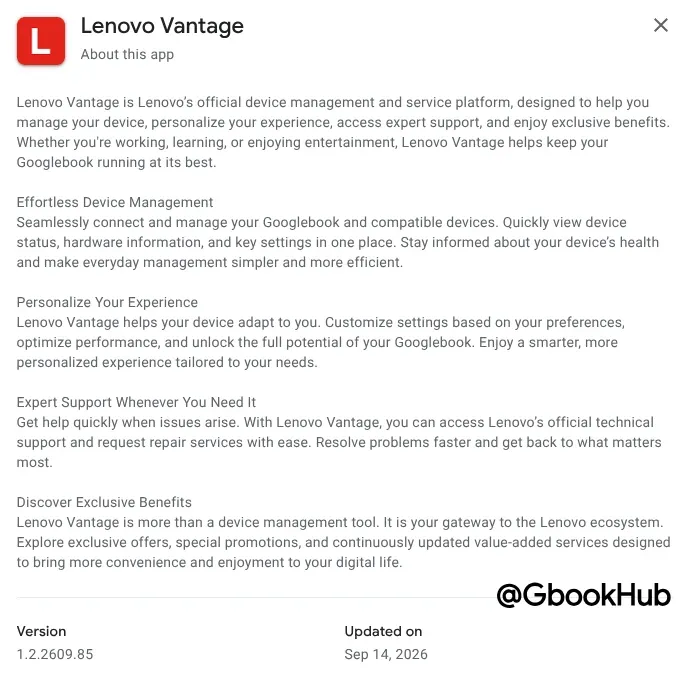 Lenovo Vantage Apps Us