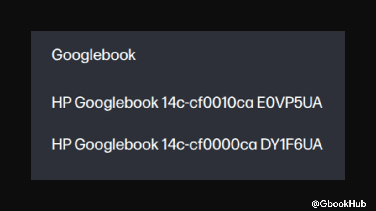 HP Googlebook 14c Official site name